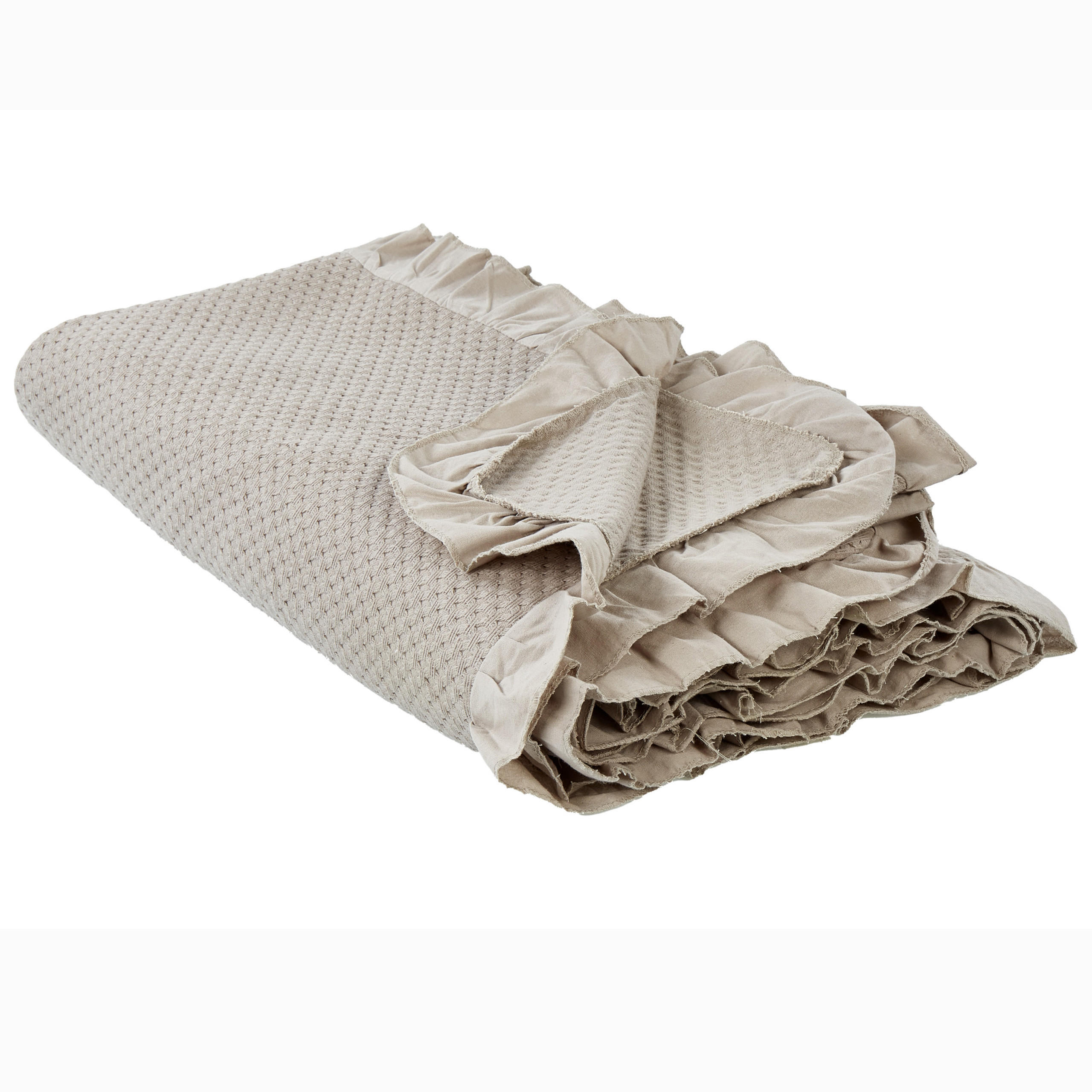 DECKE Beige 200 x 220 cm Hatton - Beige, Textil (200/220cm) - Beliani