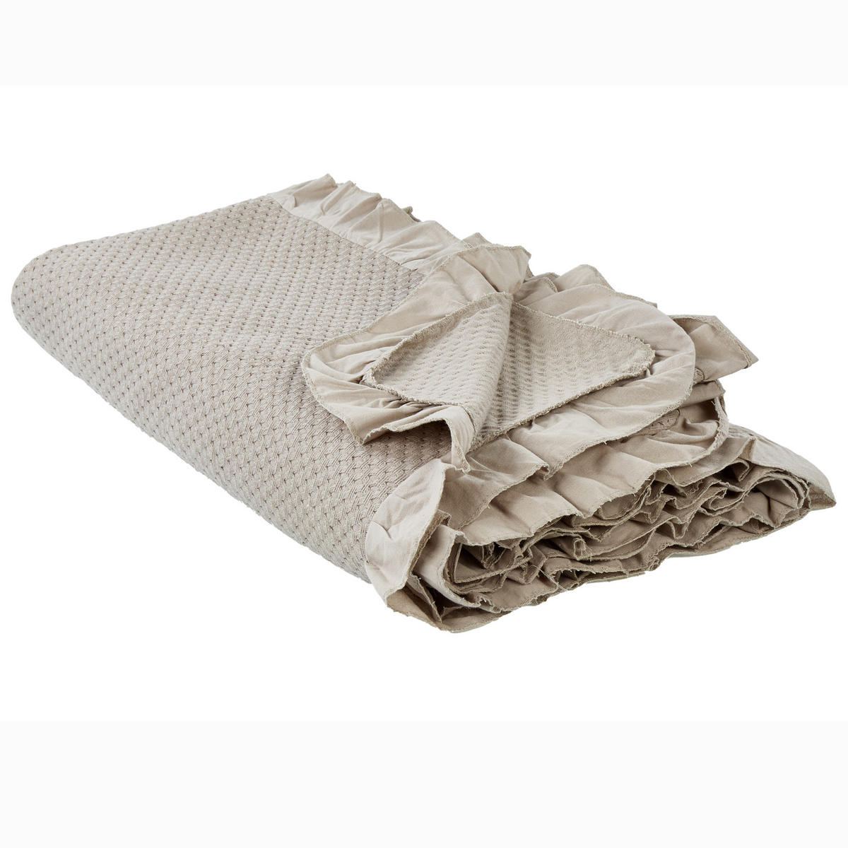 DECKE Beige 200 x 220 cm Hatton - Beige, Textil (200/220cm) - Beliani