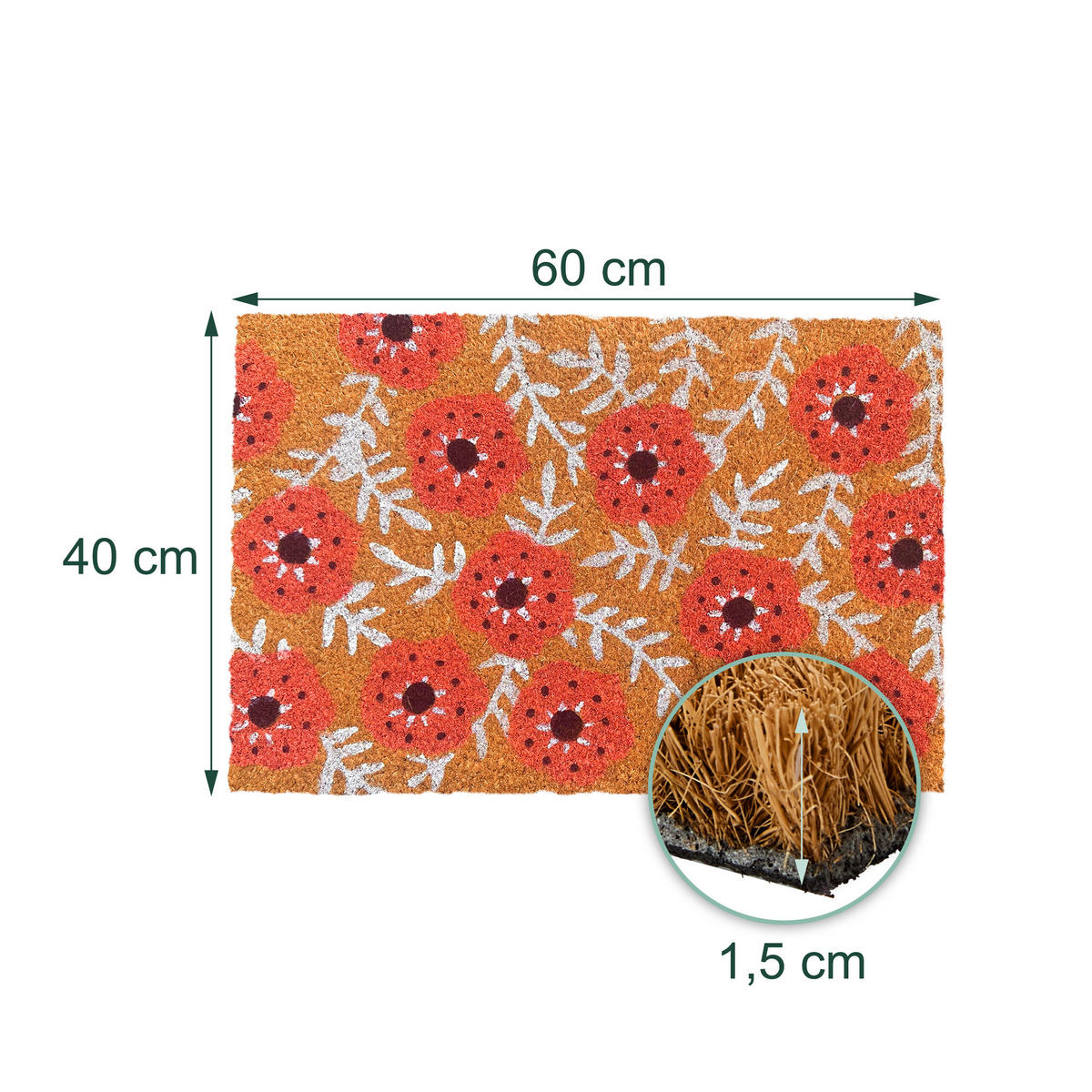 ROHOŽ - viacfarebná, textil/plast (60/40cm) - Relaxdays