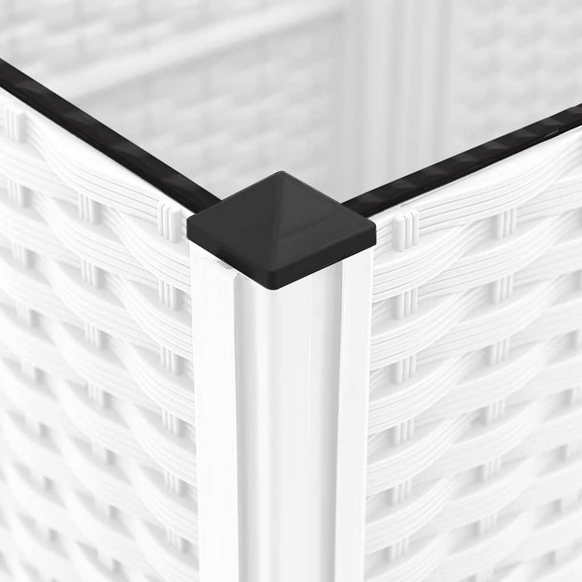 HOCHBEET 160/40/38 cm, aus Polypropylen, Weiß - Grau, Kunststoff (160/38/40cm) - vidaXL