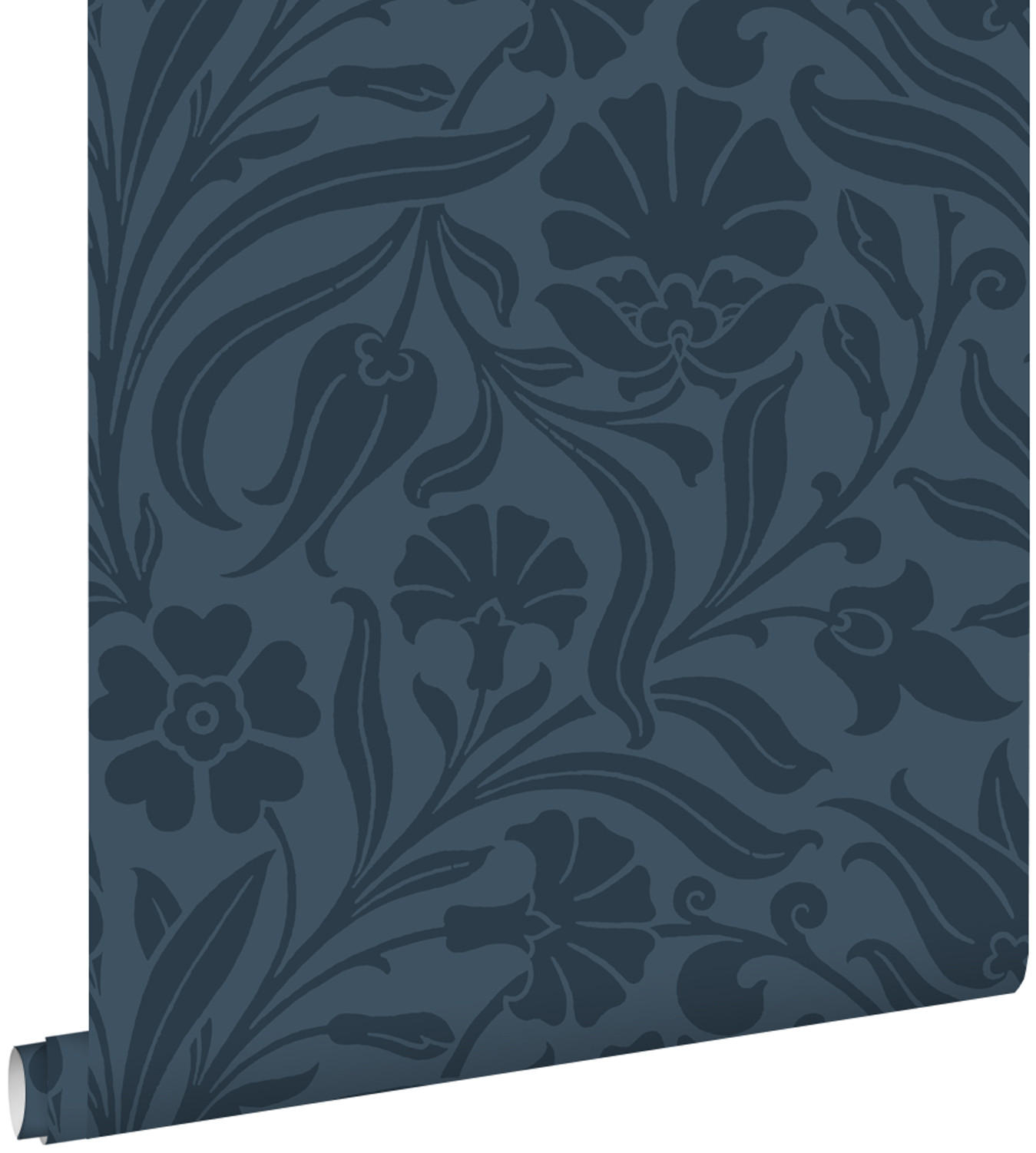 TAPETE Blumen 53 cm x 10.05 m - Blau, Papier (53/1000cm) - ESTAhome