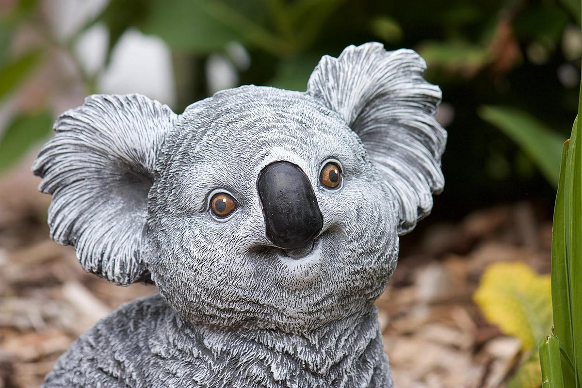 STEINFIGUR Koala Bär, frostfest, massiver Steinguss - Grau, Stein (16/25/21cm) - stoneandstyle