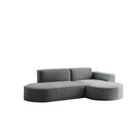 ECKSOFA Modena Studio Falten, Stoff Alpine, Anthrazit Rechts - Anthrazit, Holz (236/165cm) - Kaiser Möbel