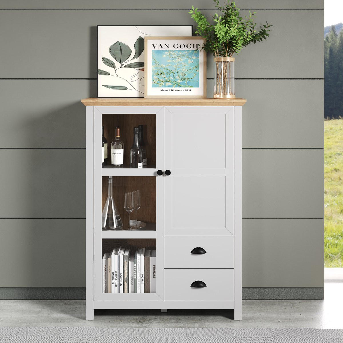 HIGHBOARD Landside Grau - Grau, Holzwerkstoff (97/130/41cm) - ebuy24