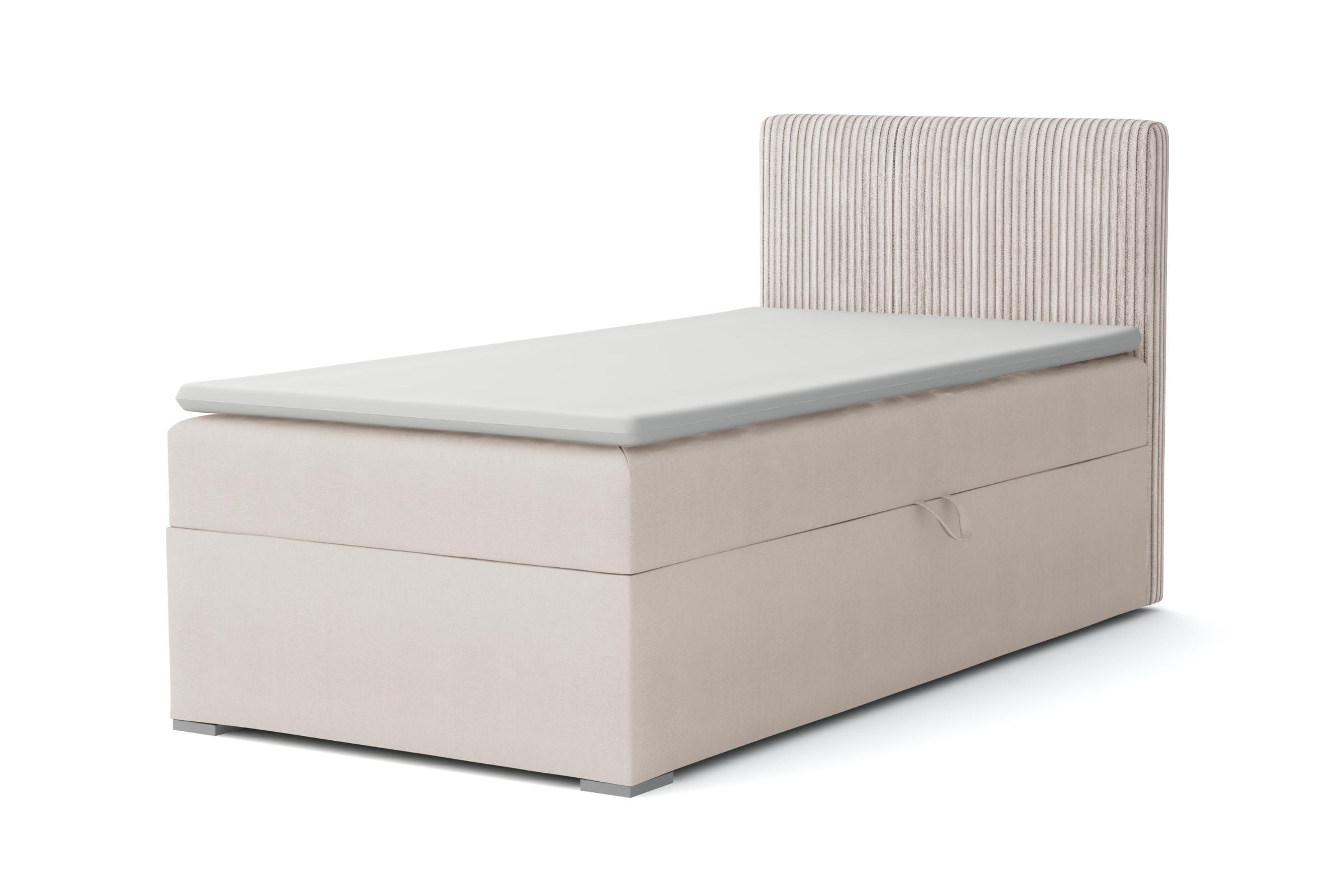 BOXBETT DON 90/200 Ecru H4 Öffnung rechts - Ecru, Holz/Holzwerkstoff (90/200cm) - Deine Möbel 24