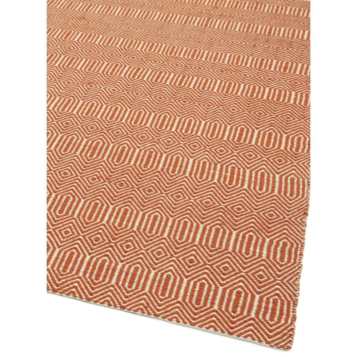 TEPPICH Handgewebter aus Wolle und Baumwolle im Berber-Stil SILWAN Orange 120 x 170 cm - Orange, Naturmaterialien (120/170cm) - Novatrend