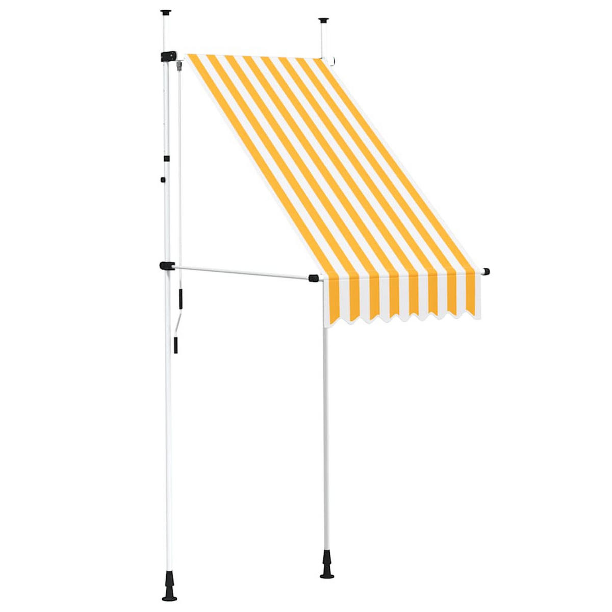 MARKISE Einziehbar Handbetrieben 100 cm Orange/Weiß Gestreift - Orange, Textil (100/1/1cm) - furnicato