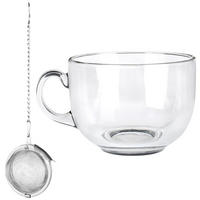 TEEGLAS XXL mit Brühsieb Edelstahl transparent - Klar, Glas (12/9/15cm) - Orion 