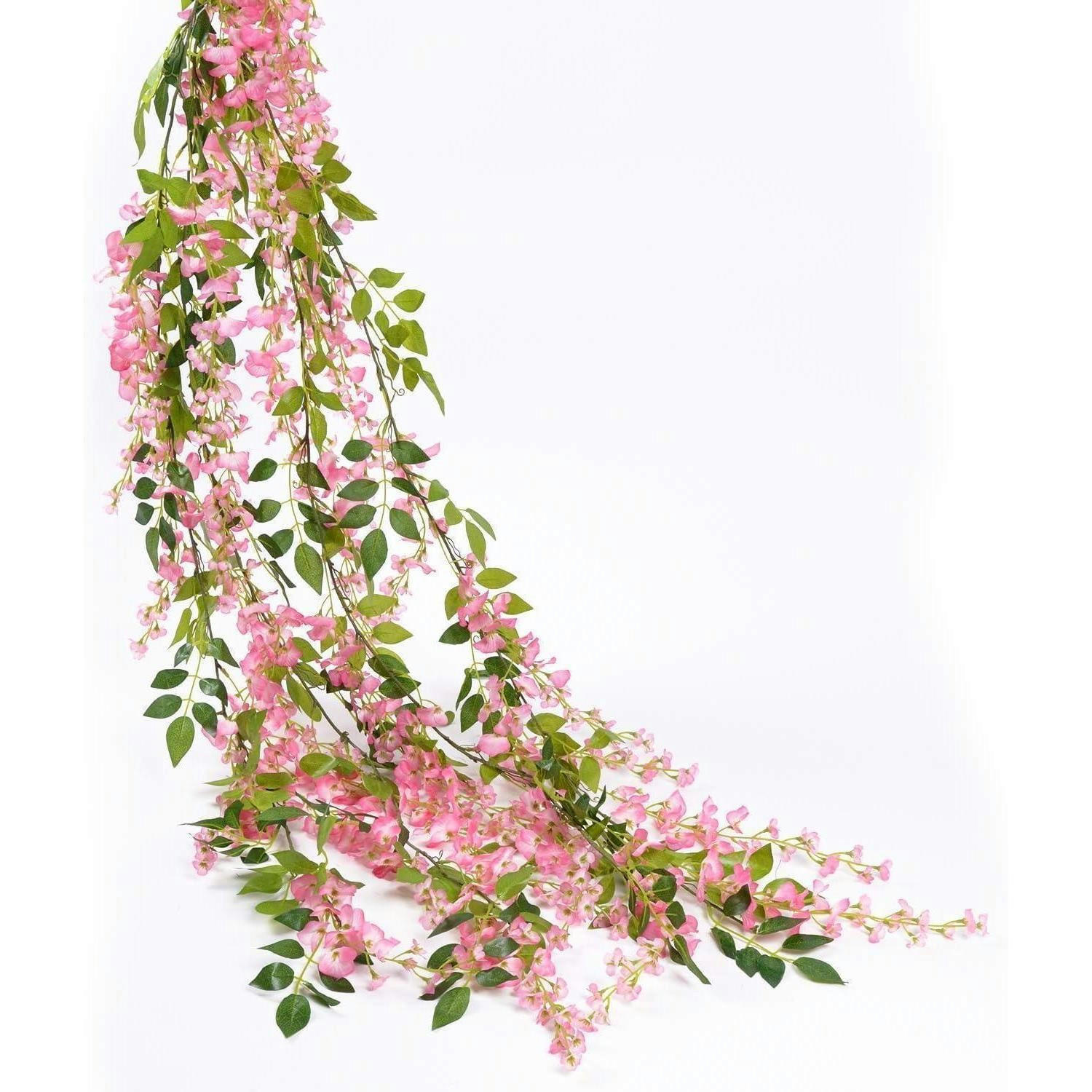KÜNSTLICHE Blumen Ranken 2 Stück 1.8 m Rosa - Rosa, Kunststoff (15cm)