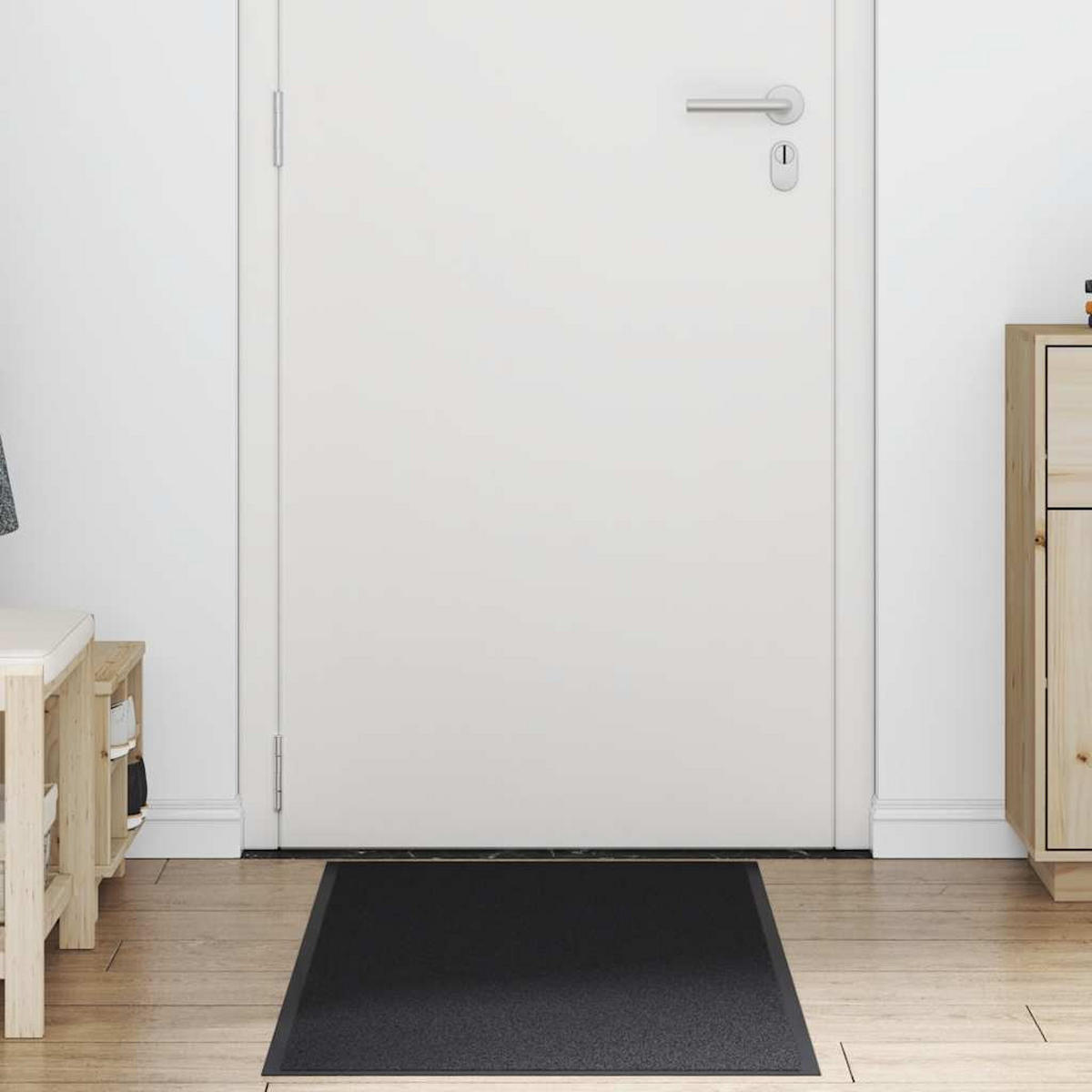 FUSSMATTE Schwarz 60/180 Cm - Schwarz, Kunststoff (180/60cm) - vidaXL