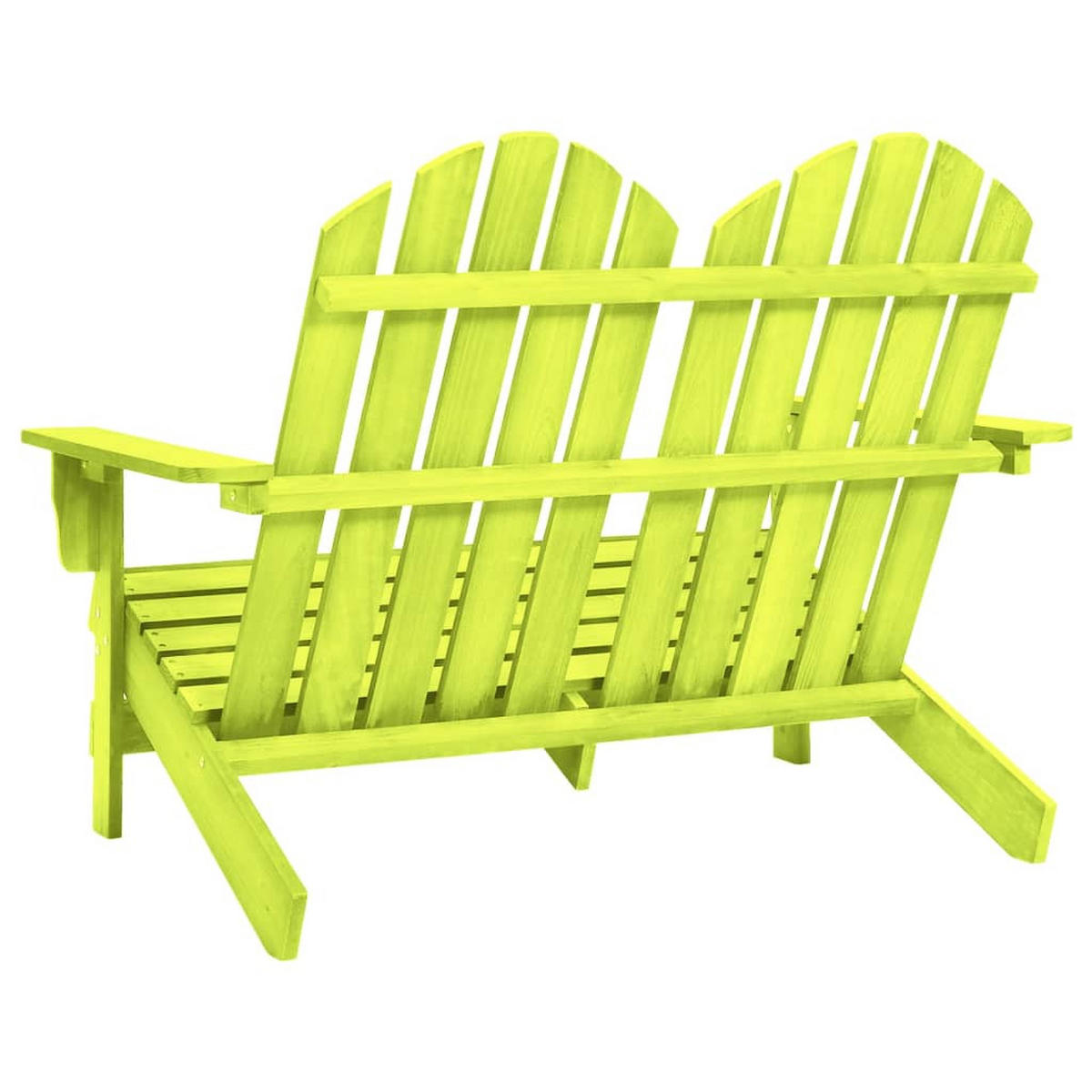 ADIRONDACK-GARTENBANK 2-Sitzer Massivholz Tanne Grün - Grün, Holz (100/89.5/85.5cm) - furnicato