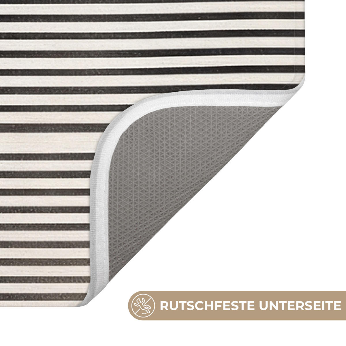 KÚPEĽŇOVÁ PREDLOŽKA Abstraktné - Japonské - Béžové - Moderné 90x60 cm - čierna/béžová, textil/plast (90/60cm) - OnlyWow