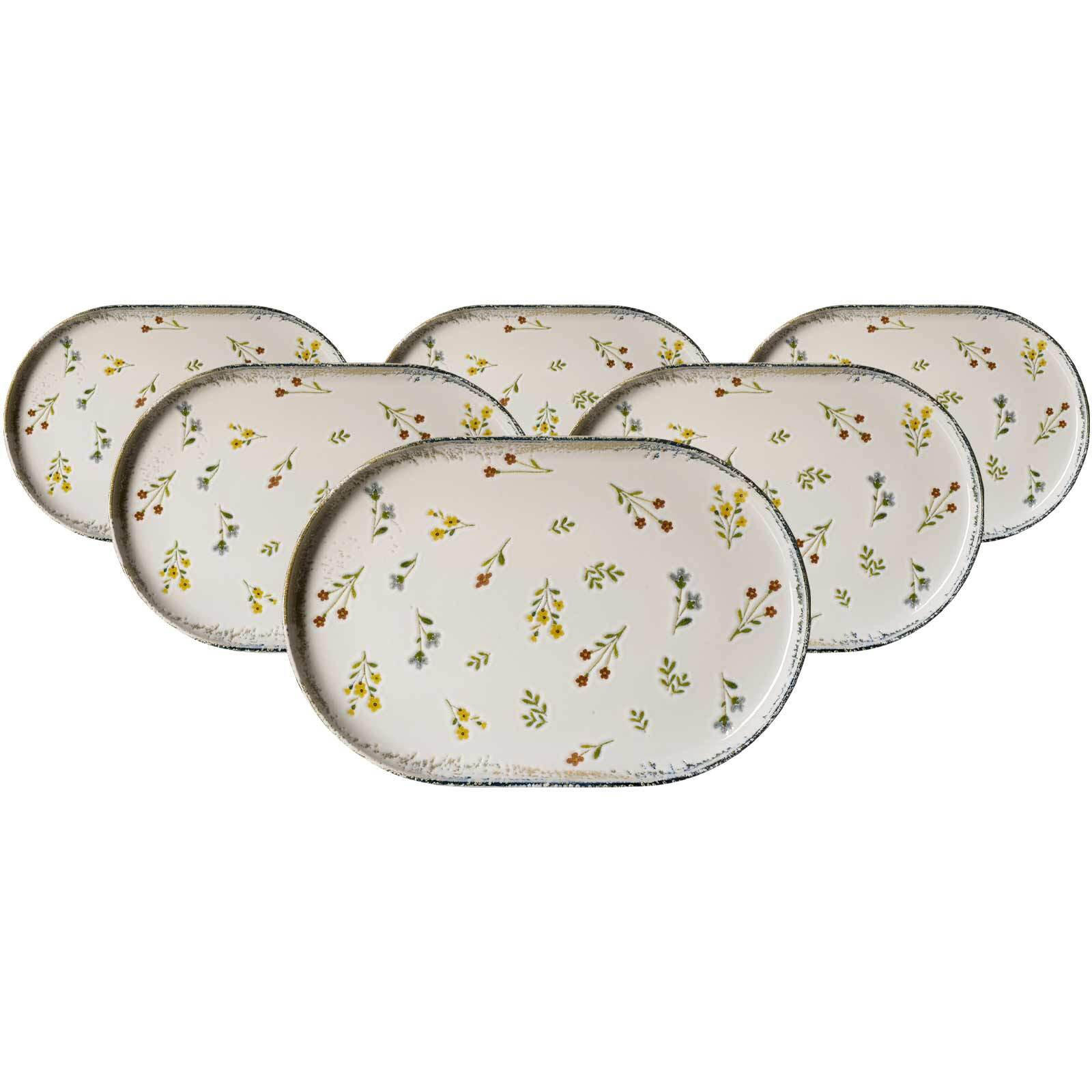 SERVIERPLATTEN Viola bunt 6er Set - Multicolor, Keramik (20/2/30cm) - Ritzenhoff Breker