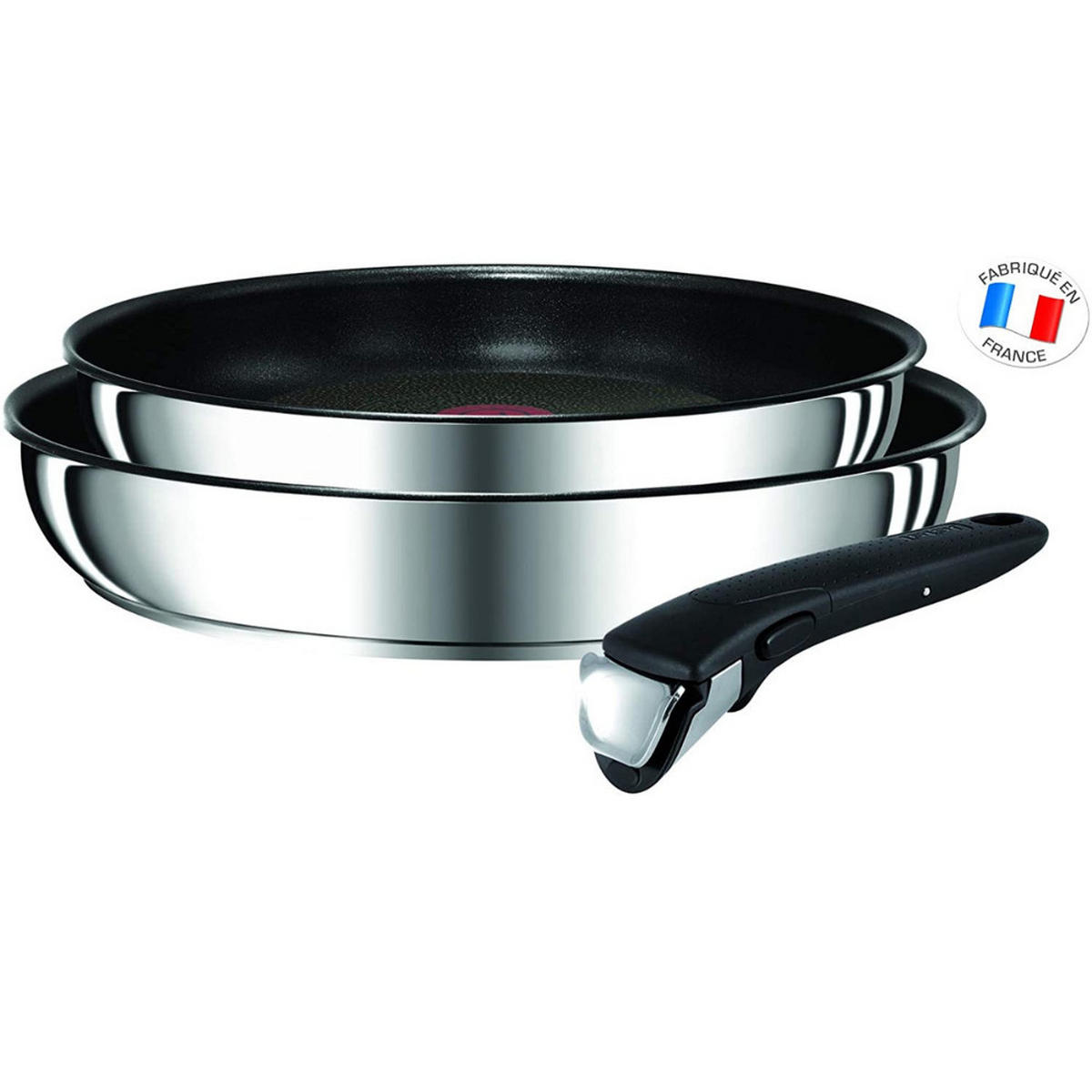 PFANNENSET L9069 Ingenio 5-teilig Bratpfannen Schmorpfanne Stieltopf Silber - Silberfarben, Metall - Tefal
