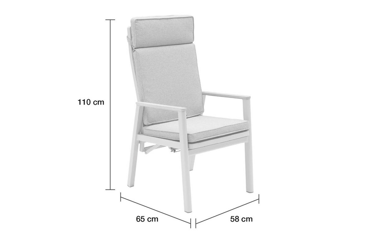 GARTENSTUHL Austin 109x67x60 cm, Aluminium, Taupe - Taupe, Metall (67/109/60cm) - dasmöbelwerk