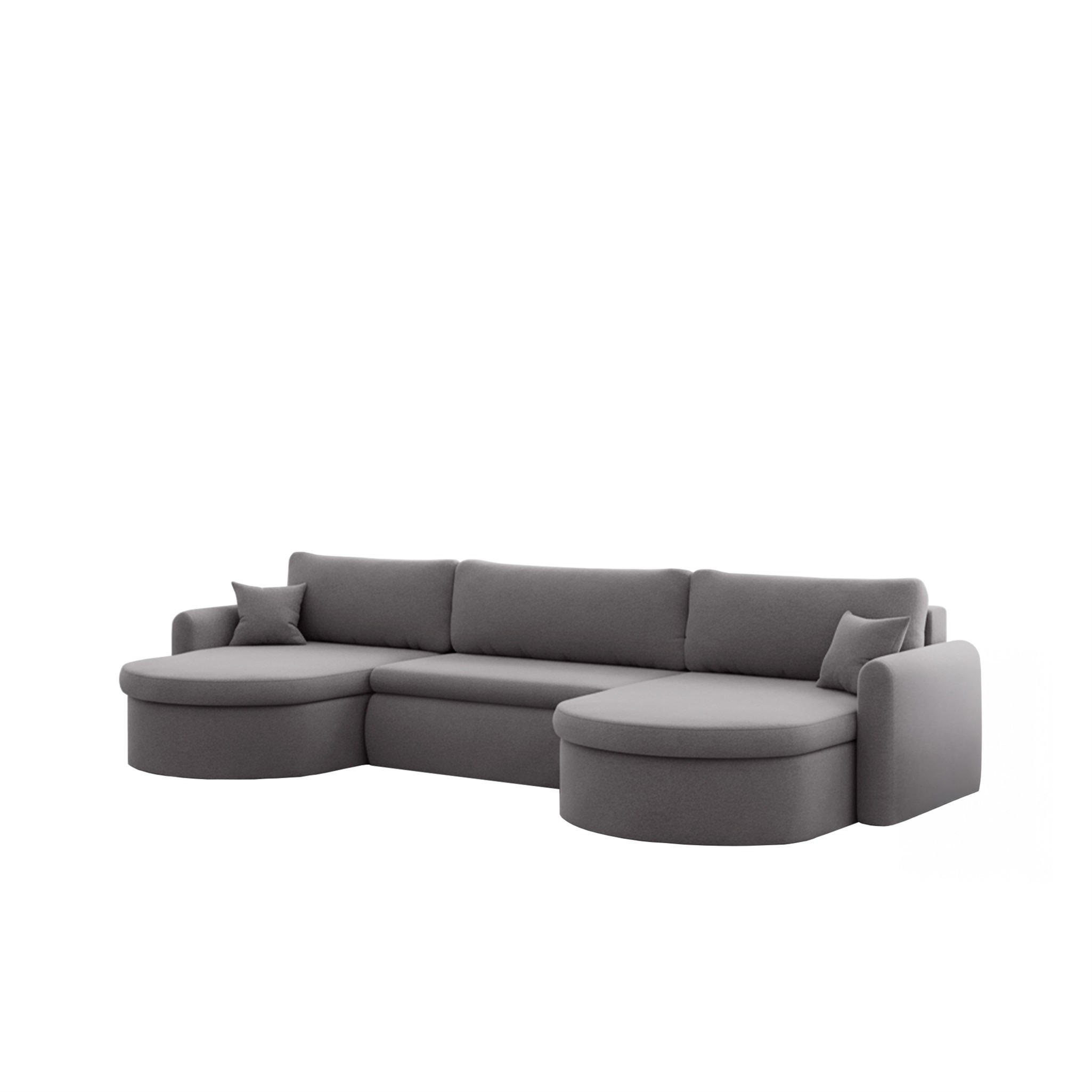 WOHNLANDSCHAFT Feliz In Faro - Grau, Holzwerkstoff/Textil (350/83/160cm) - Fun Möbel