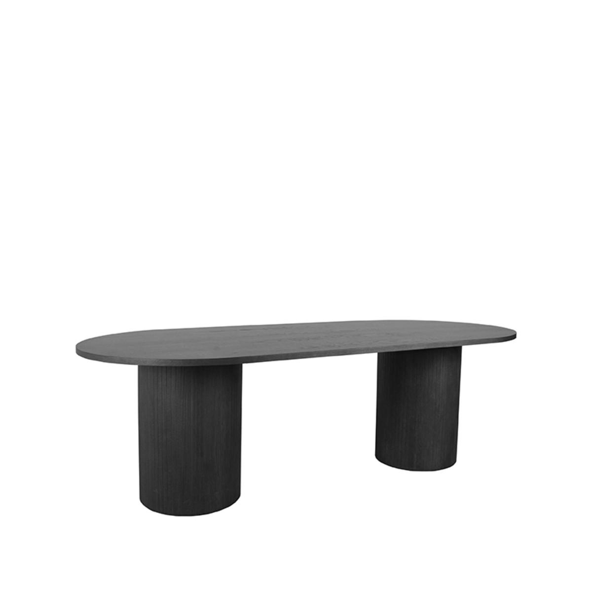 ESSTISCH Oliva Schwarz 120/240/75 cm - Schwarz, Holz (120/240/75cm) - LABEL51