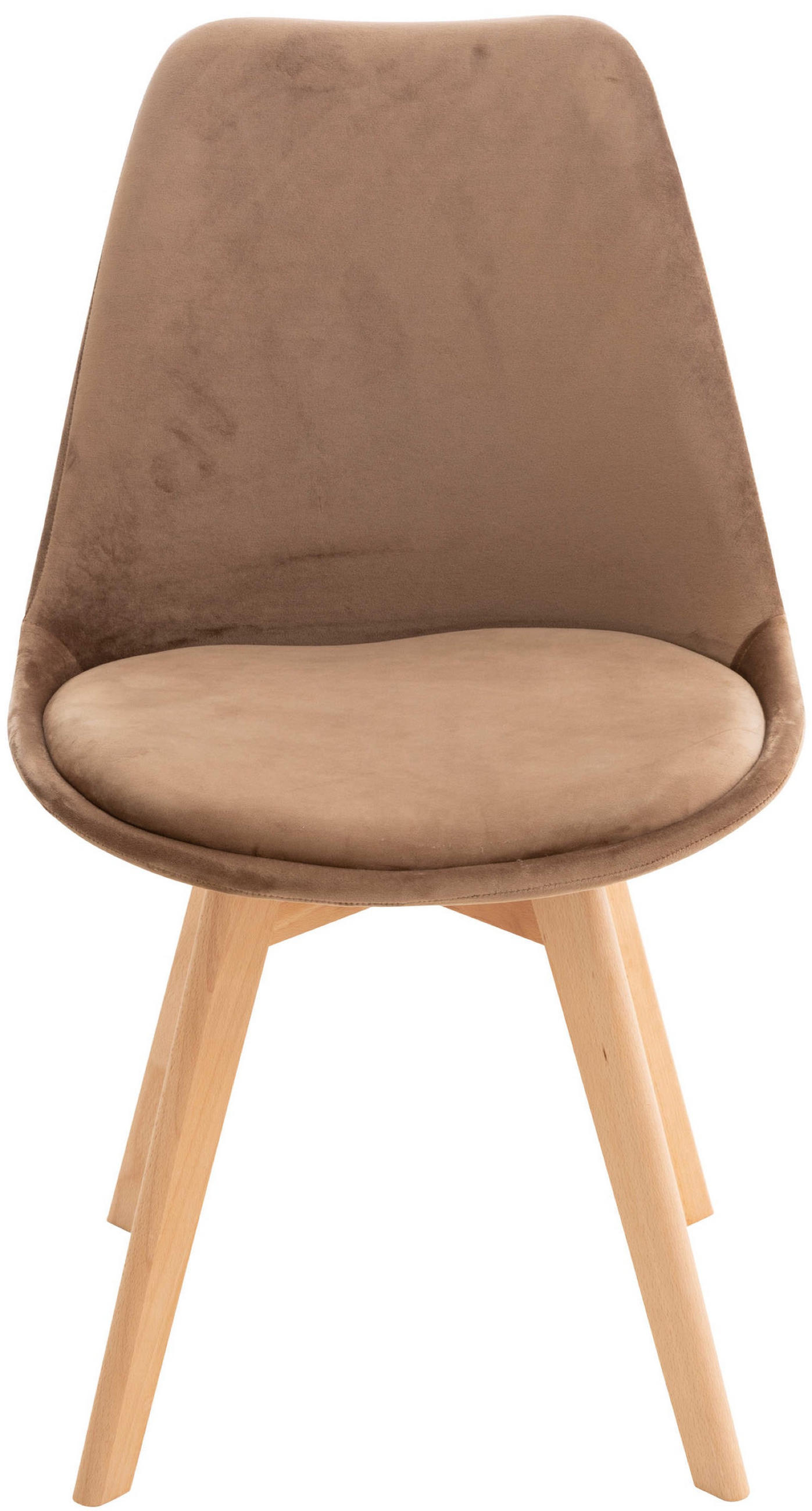 ESSZIMMERSTUHL Lines, Samt braun - Braun/Naturfarben, Holz/Textil (49/83/50cm) - TPFLiving