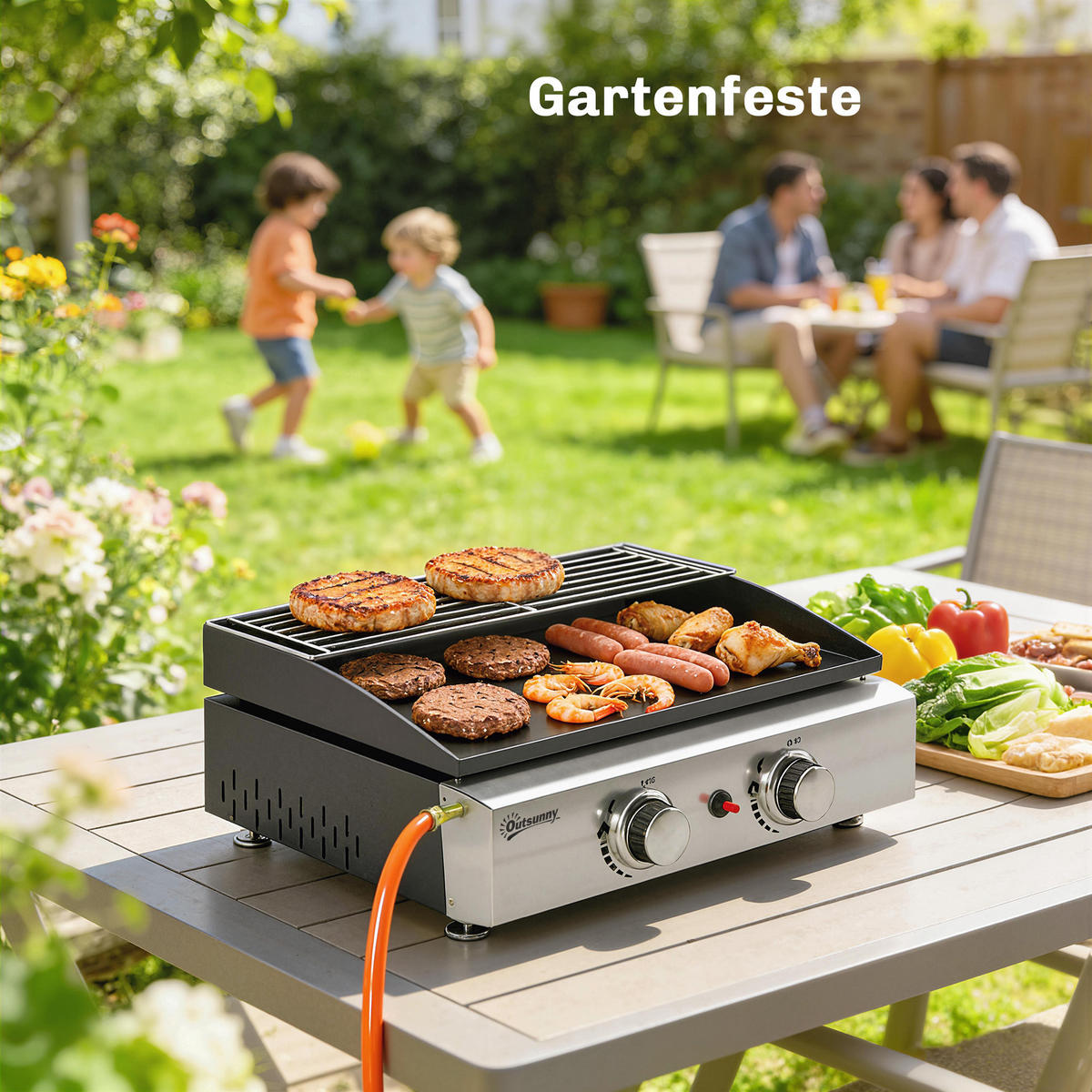 GASGRILL DE-10246 Schwarz - Schwarz, Metall (44/21/51.5cm) - ComfortXL