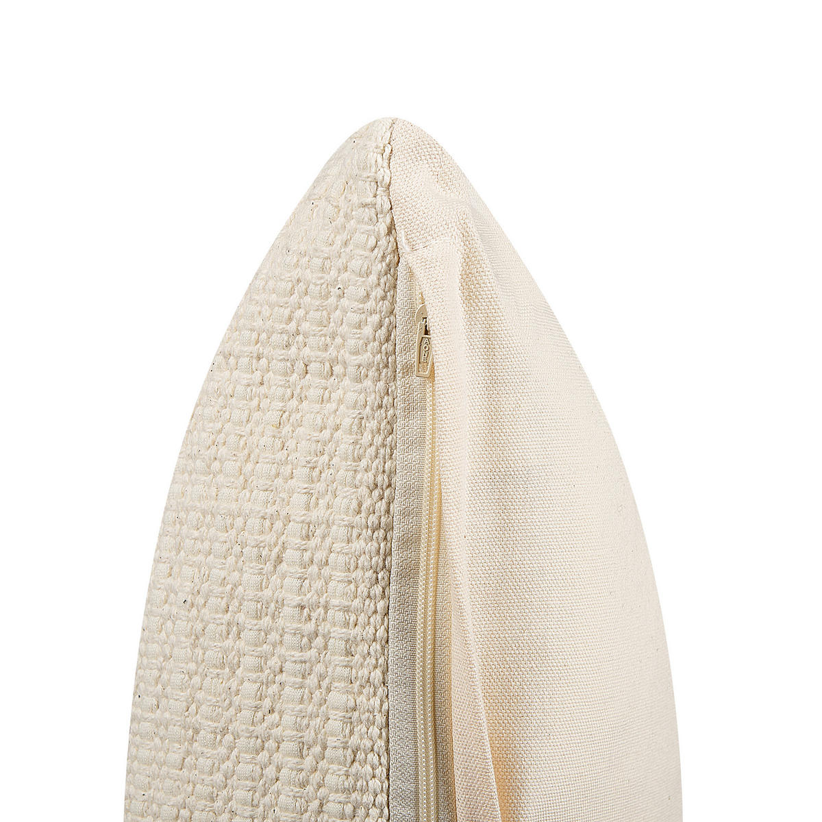 DEKOKISSEN 2er-Set Creme 45/45 cm Pellaea - Creme, Naturmaterialen/Textil (45/45cm) - Beliani