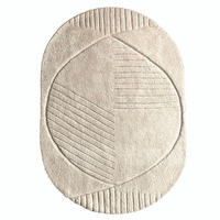 WOLLTEPPICH Oval Funky cremefarben 160 x 240 - Weiß, Textil (160/240cm) - Malagoon