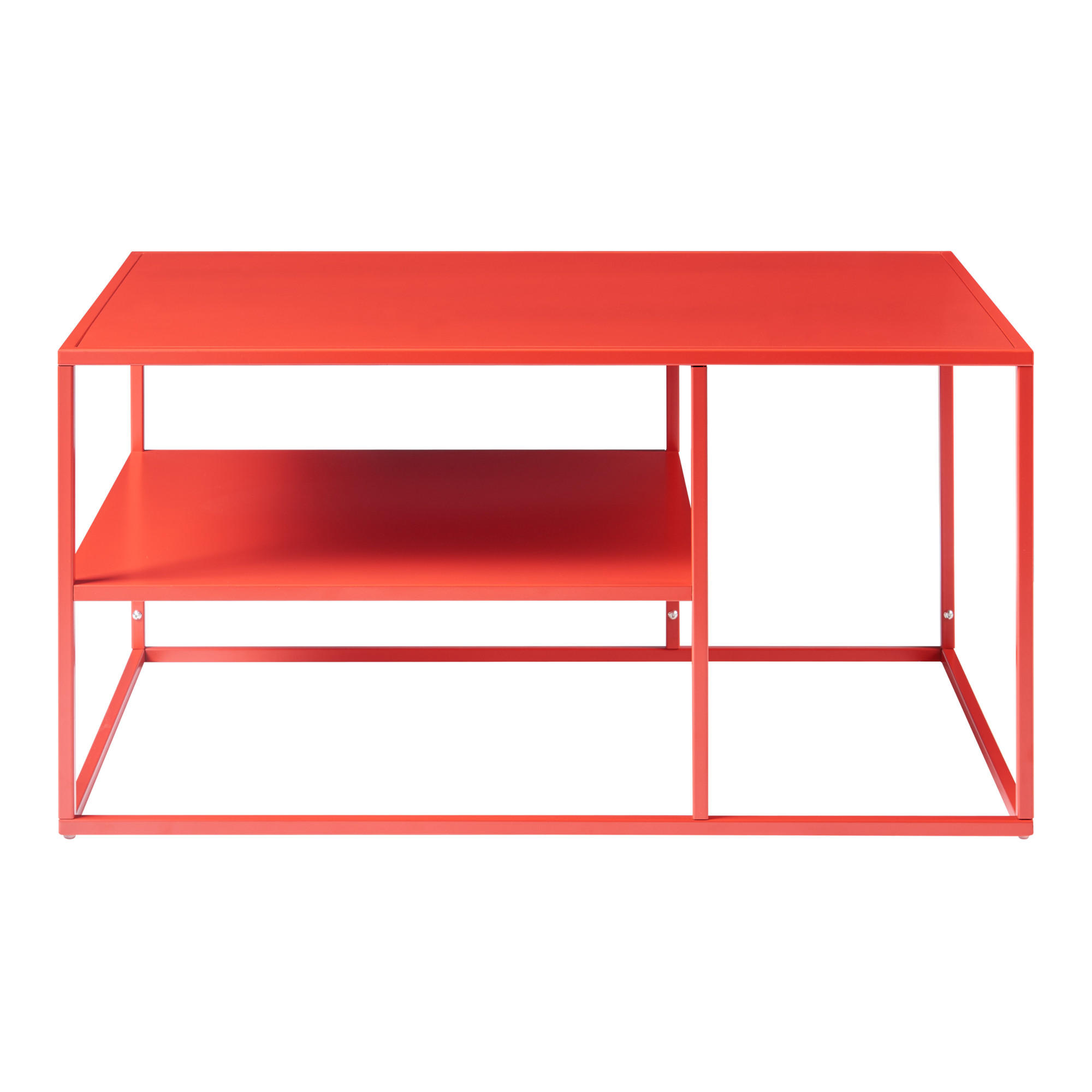 COUCHTISCH Solund 45/90/60 cm - Rot, Metall (60/90/45cm) - [en.casa]