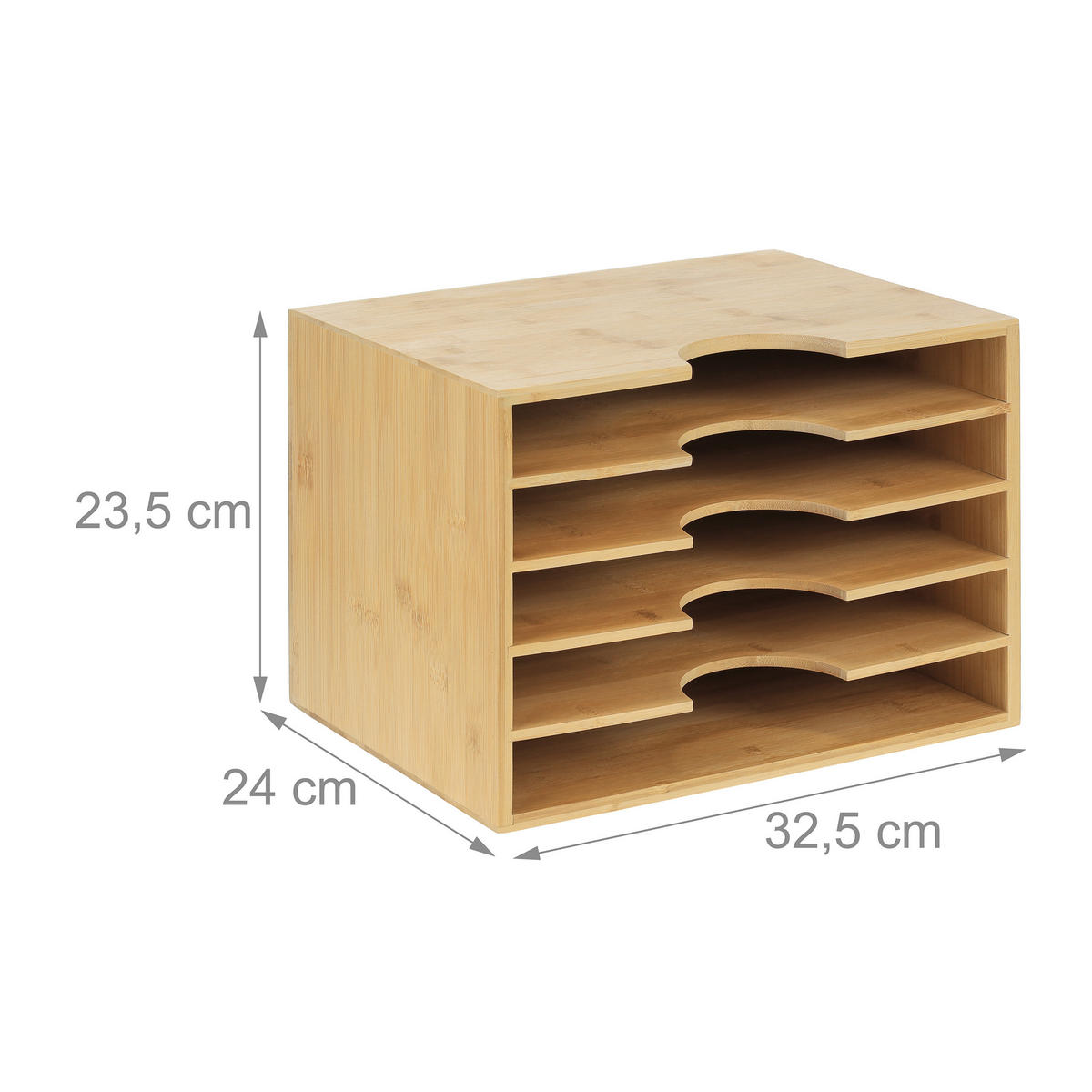 ZÁSOBNÍK na listy - svetlohnedá, drevo (32.5/23.5/24cm) - Relaxdays