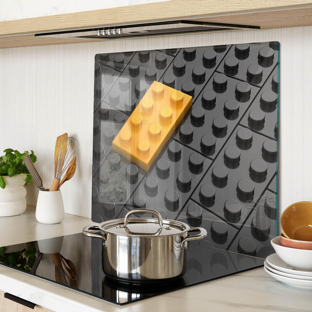 GLASPLATTE 60x52 cm Lego - Gelb, Glas (60/0.4/52cm) - TULUP