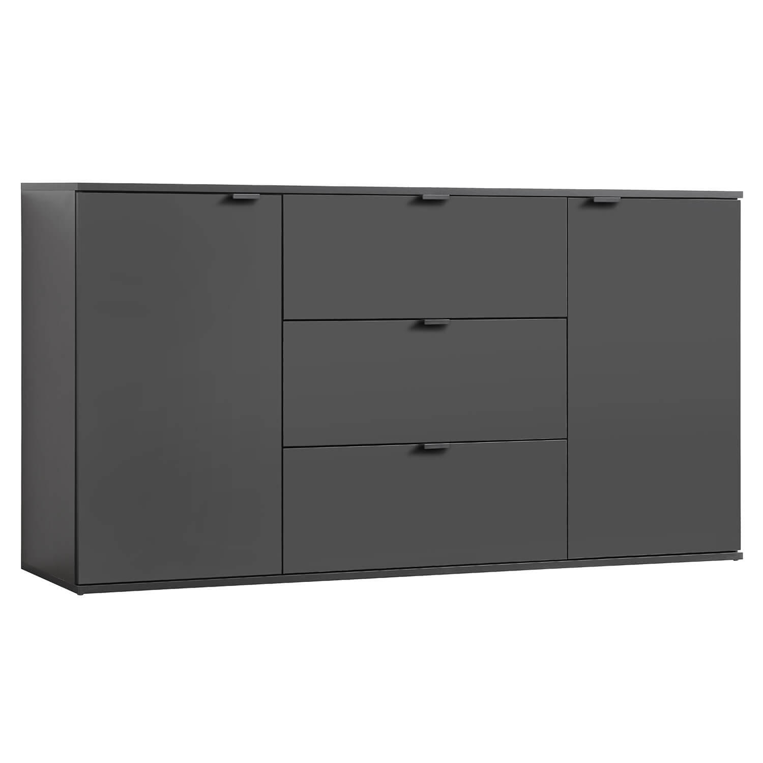KOMMODE Die Elegante - Anthrazit, Holzwerkstoff (150/81/34cm) - Mokebo