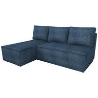 ECKSOFA Hector mit Schlaffunktion Blau Cord - Blau, Textil (200/141cm) - Bromarkt