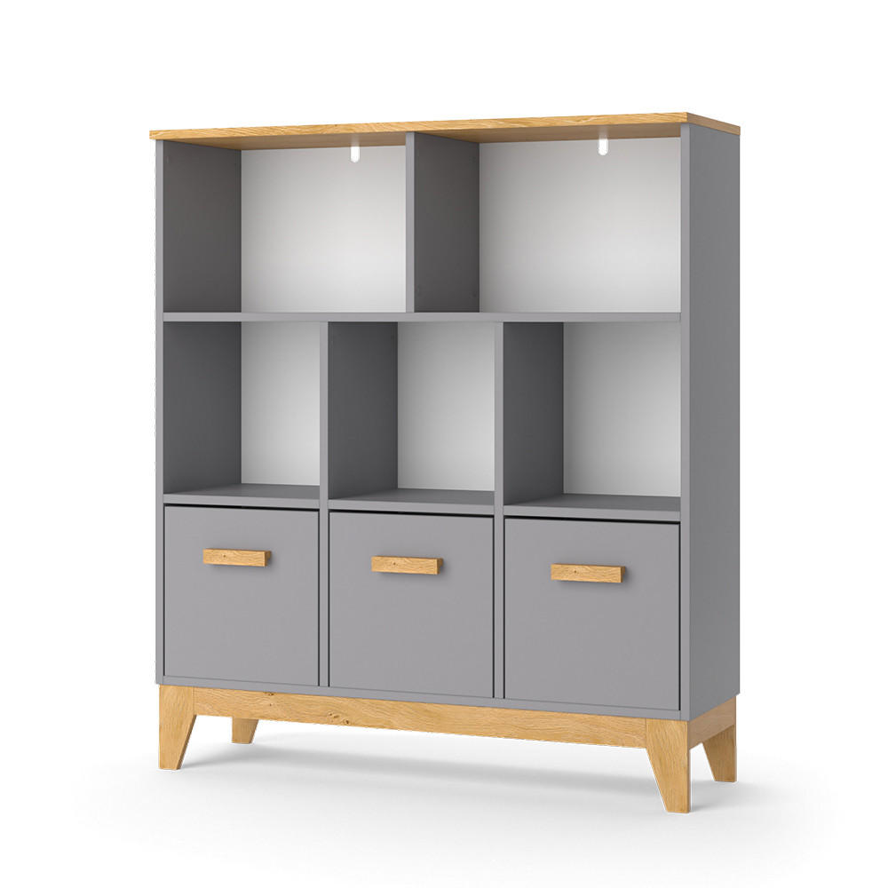 SPIELZEUGSCHRANK Malia Grau 98.4 x 113.4 cm - Grau, Holzwerkstoff (98.4/113.4/32.6cm) - VitaliSpa