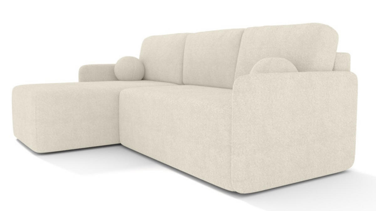 ECKSOFA Ecru BLUMEN Boucle Universal - Ecru, Textil (212/142cm) - Sepro Meble