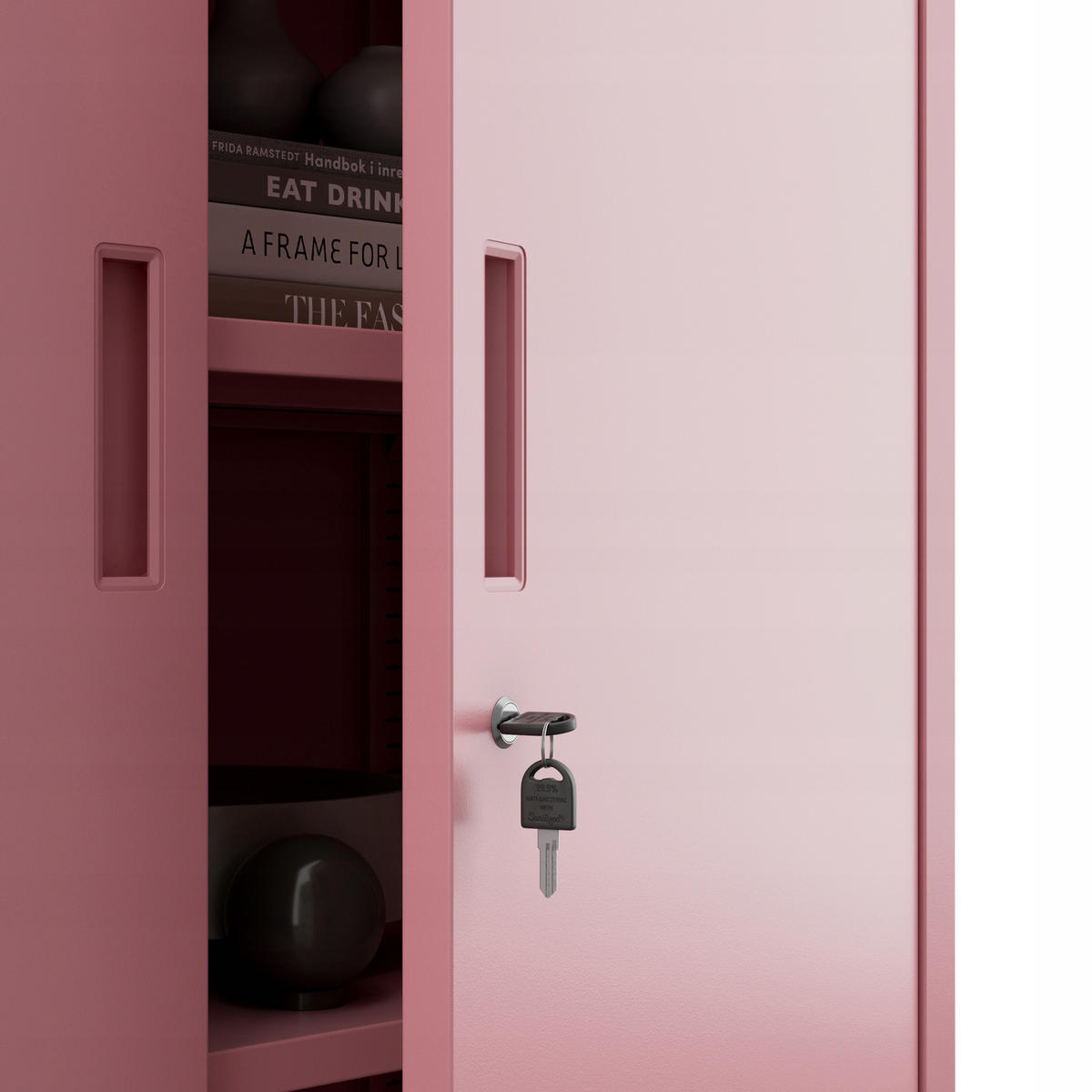 METALLSCHRANK Beata - Rosa, Metall (90/93/40cm) - Jan Nowak