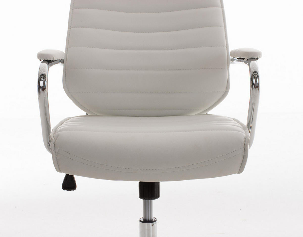 BÜROSTUHL Rako, Weiß - Weiß, Textil/Metall (60/128/67cm) - TPFLiving
