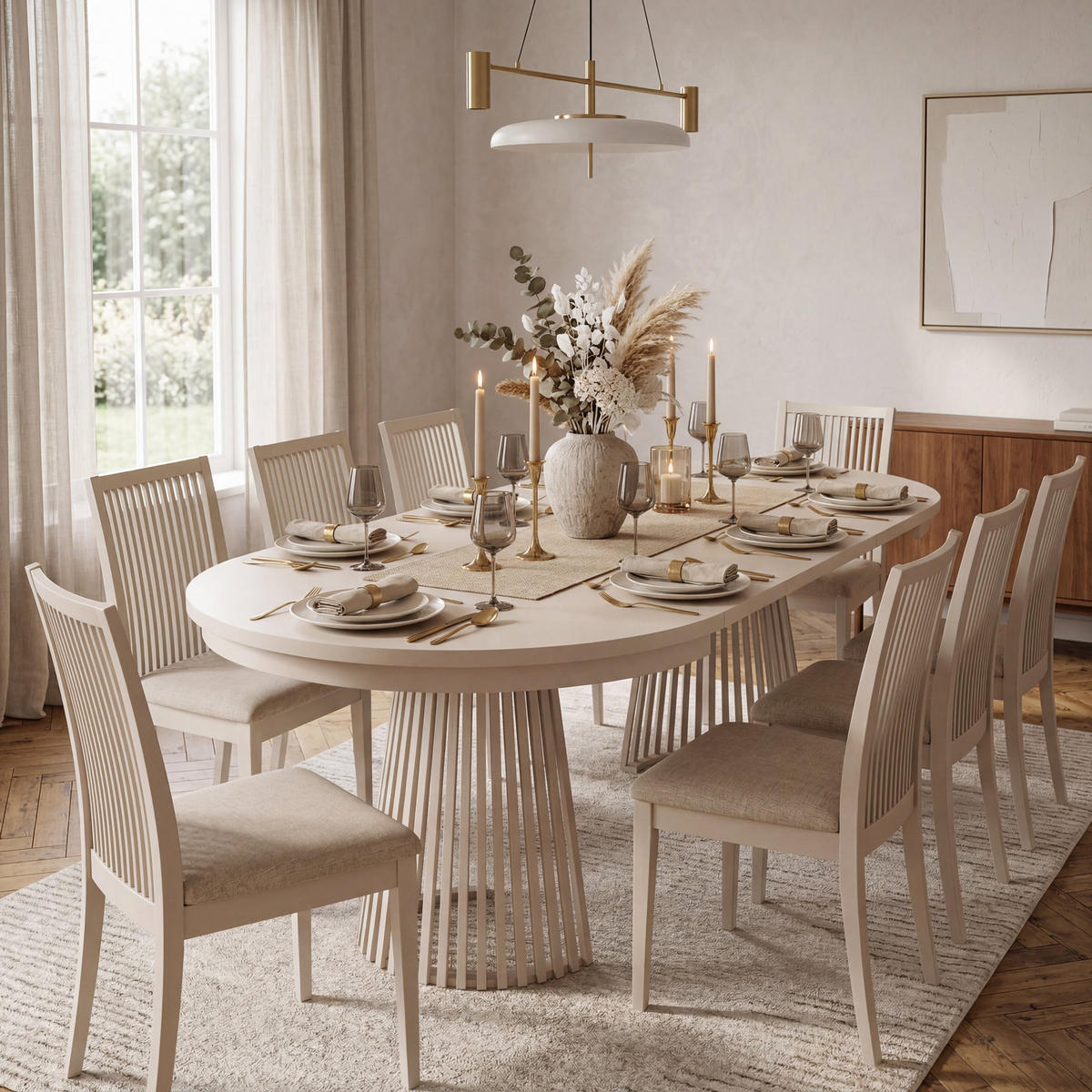 ESSTISCH TRAVIS Ausziehbar 100 - 180 / 100 x 76,6 cm - Kaschmir, Holz (100/100/76.6cm) - MASSENO