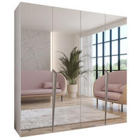 DREHTÜRENSCHRANK 202/200/52 4-türig - Beige/Weiß, Holz/Metall (200/202/52cm) - Abiks Möbel