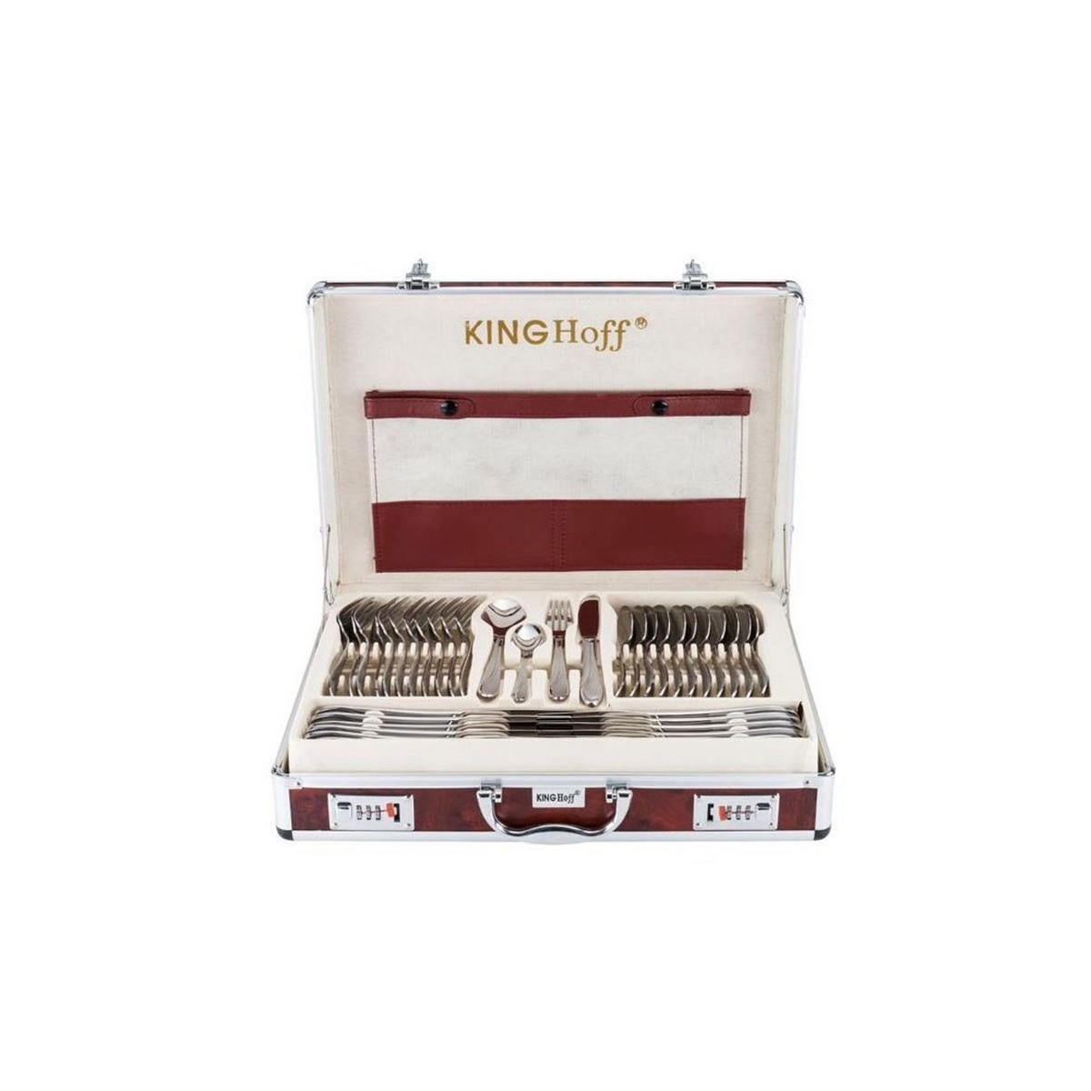BESTECKSET Silber 21/2/2 cm KH3554 - Silberfarben, Metall - Kinghoff 