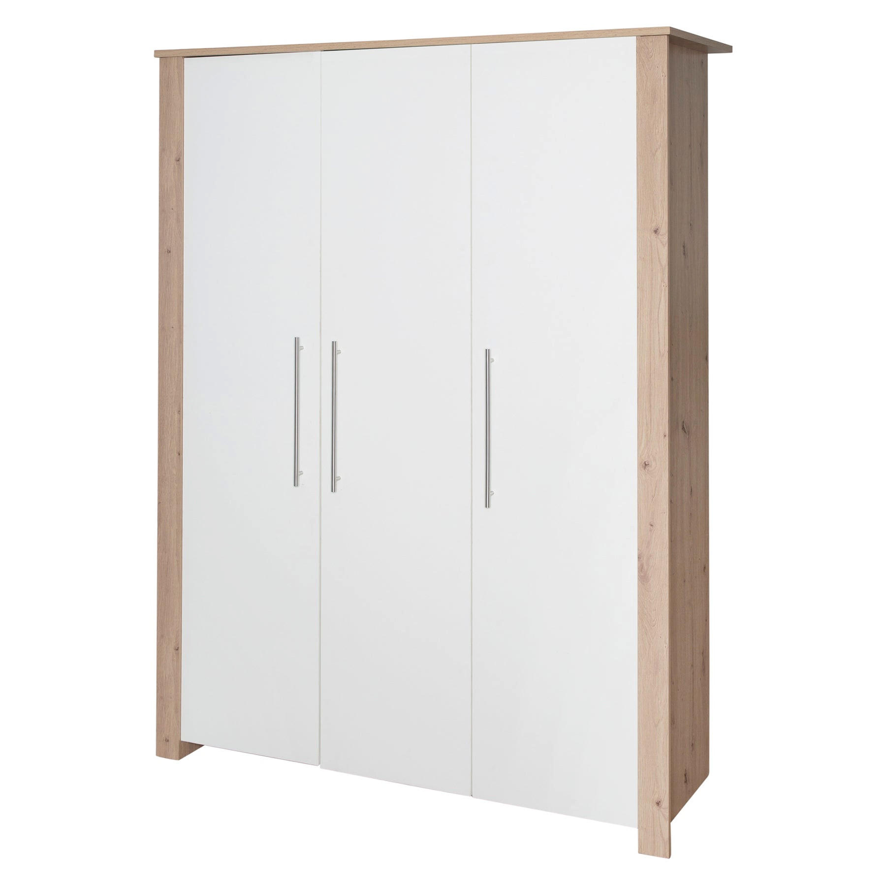 KLEIDERSCHRANK Malo - Weiß, Holzwerkstoff (118/190/52cm) - Roba