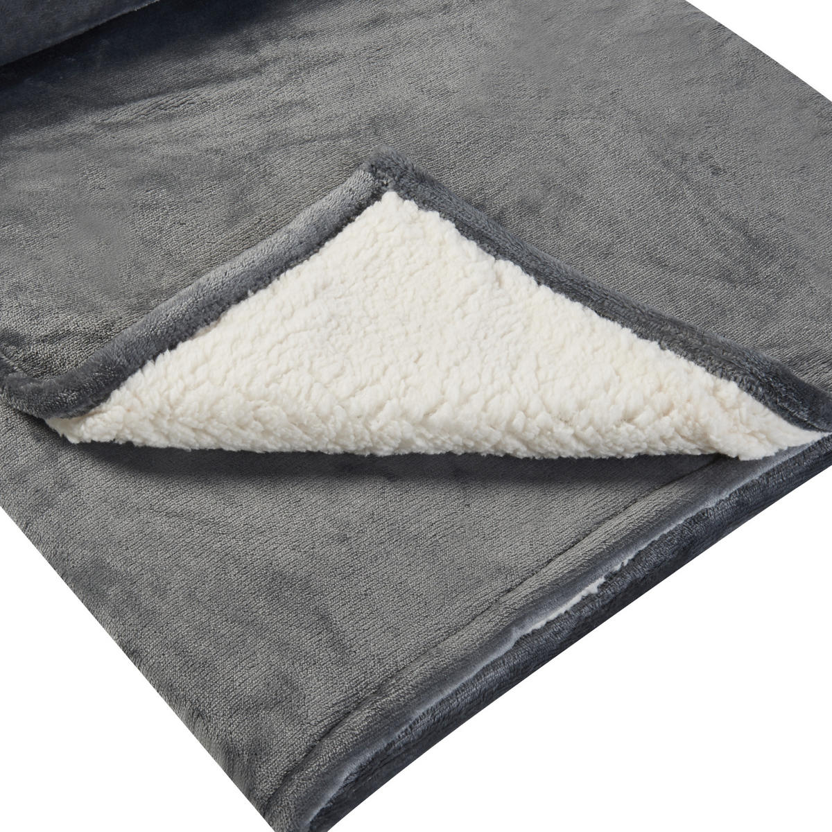 PŘIKRÝVKA Archi - tmavě šedá, textil (200/150cm) - [en.casa]