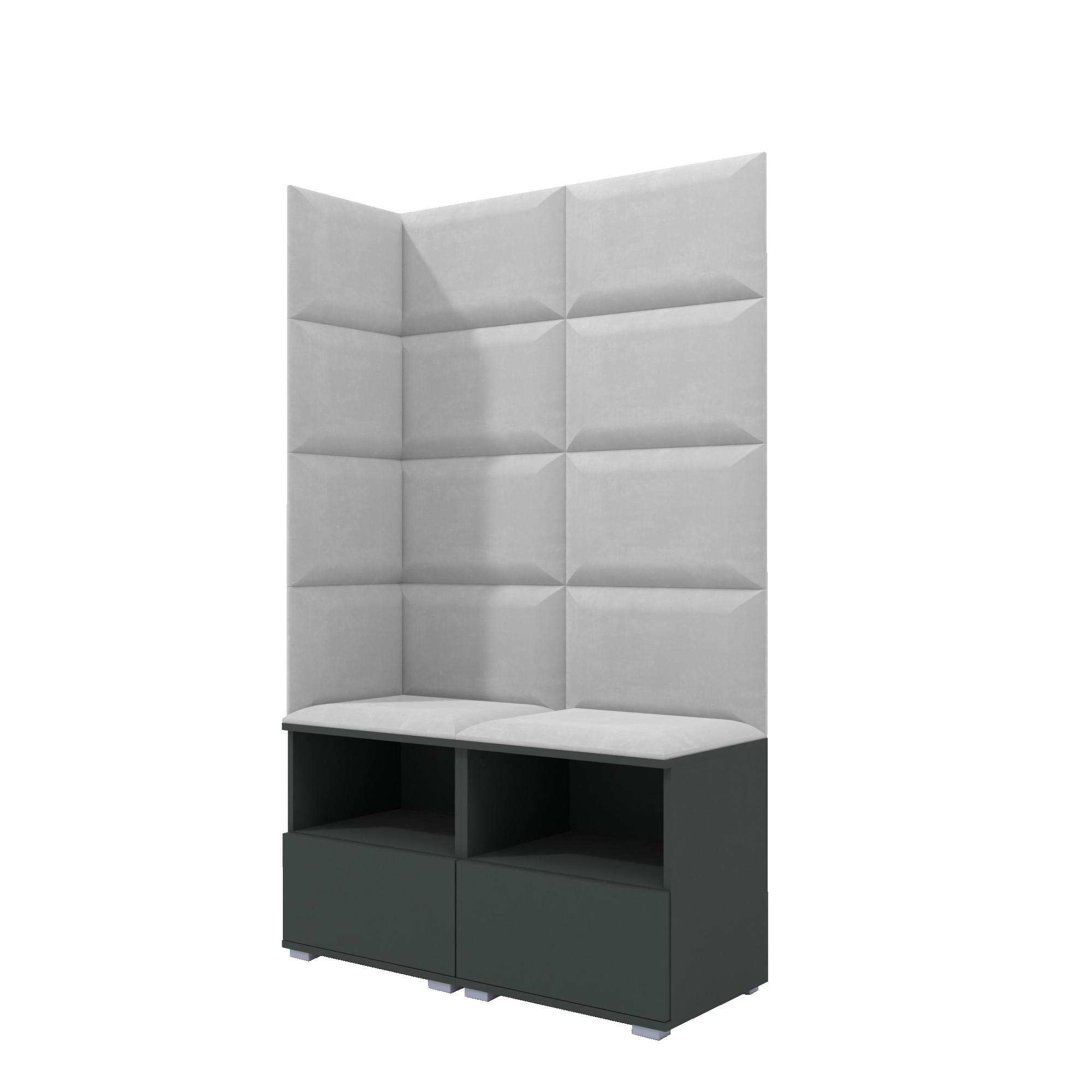 XXXLutz Garderoben-Set Graphit, Grau 100x174x40 cm