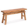 SITZBANK East 118 Mahagoni Recyclingholz massiv 01 natur-vintage - Naturfarben, Holz (118/53/28cm) - DESIGN DELIGHTS