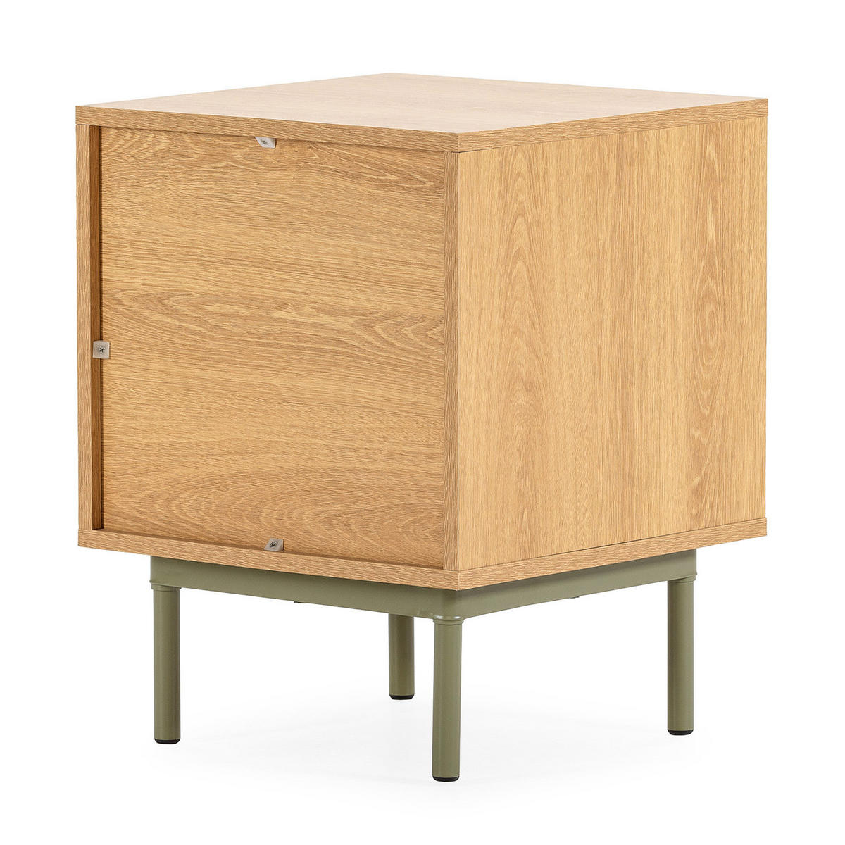 NACHTTISCH Cuzco 2 schubladen Eichenfarbe/grün - Grün, Holzwerkstoff (40/52/40cm) - VS Venta-stock