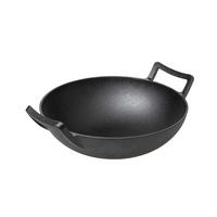 WOKPFANNE / Wadjan - Gusseisen - ø 32 cm - Ohne Antihaftbeschichtung - Schwarz, Keramik (32cm)
