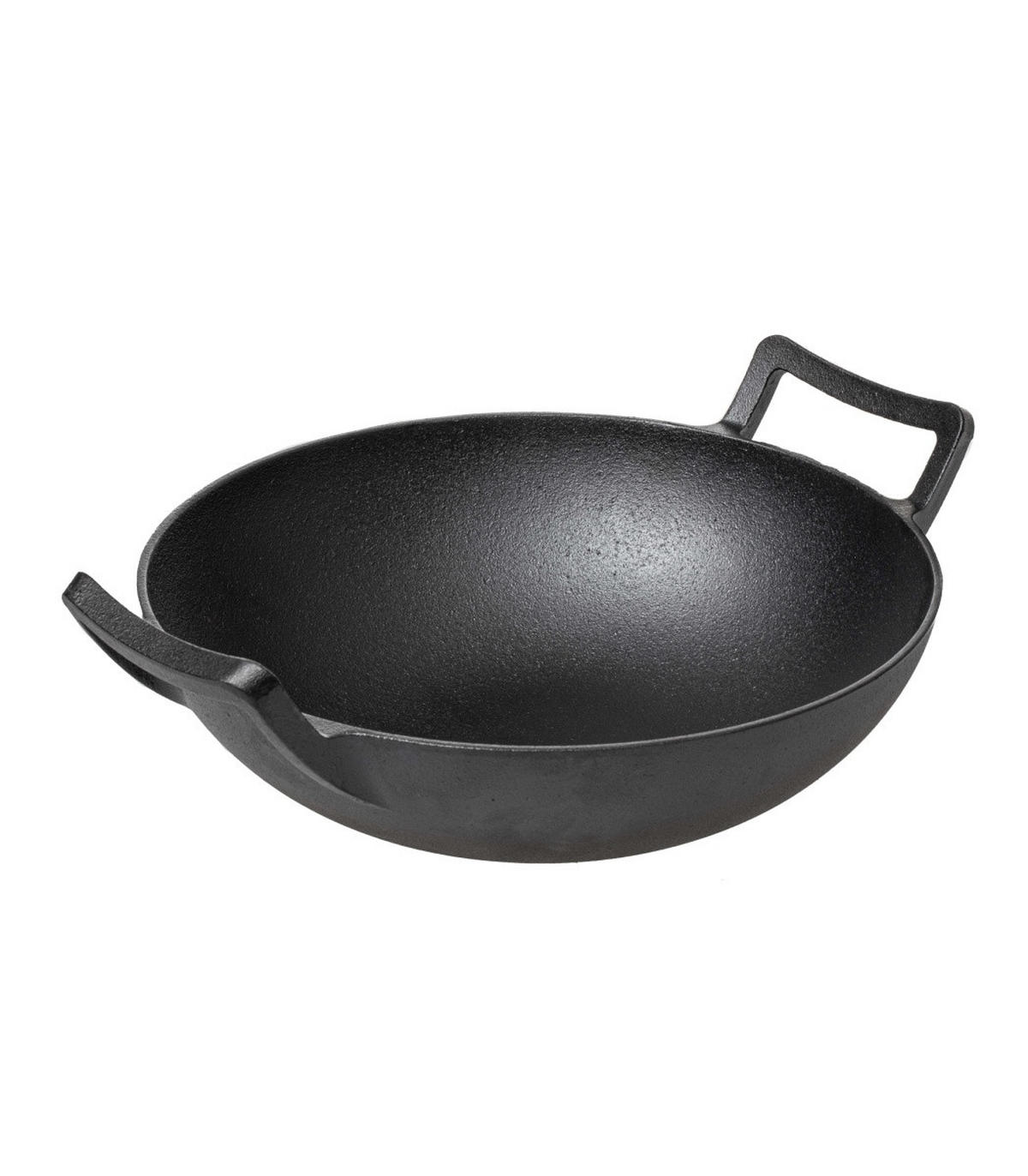 WOKPFANNE / Wadjan - Gusseisen - ø 32 cm - Ohne Antihaftbeschichtung - Schwarz, Keramik (32cm)