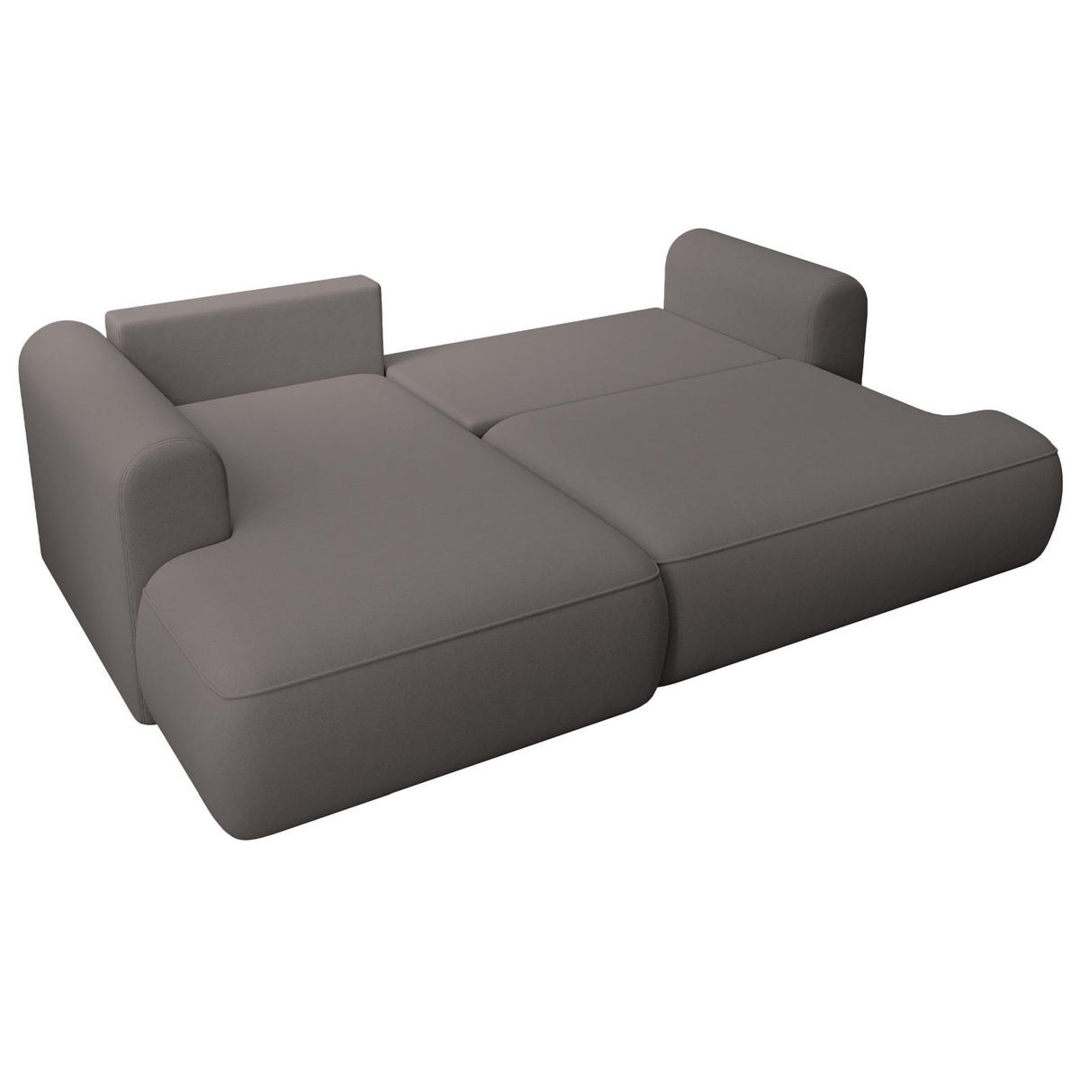 ECKSCHLAFSOFA Ovo Mini Dunkelgrau Easy-Clean-Samtbezug - Dunkelgrau/Schwarz, Kunststoff/Textil (238/156cm) - Selsey