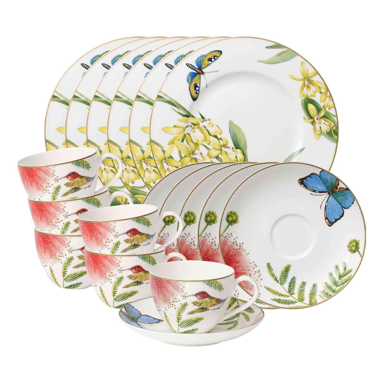 KAFFEESERVICE Amazonia Anmut bunt 18er Set - Multicolor, Keramik (2/2/2cm) - Villeroy & Boch