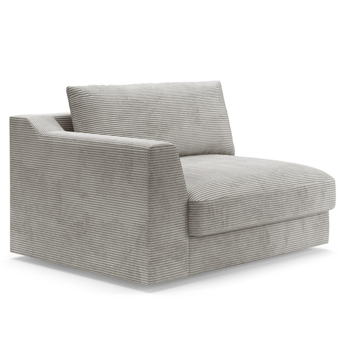 BIG-SOFA - Hellgrau, Kunststoff/Textil (274/90/112cm) - home24
