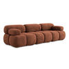 3-SITZER SOFA Chenille Stoff Orange - Terracotta/Schwarz, Kunststoff/Textil (285/70/96cm) - LaMiaSofa