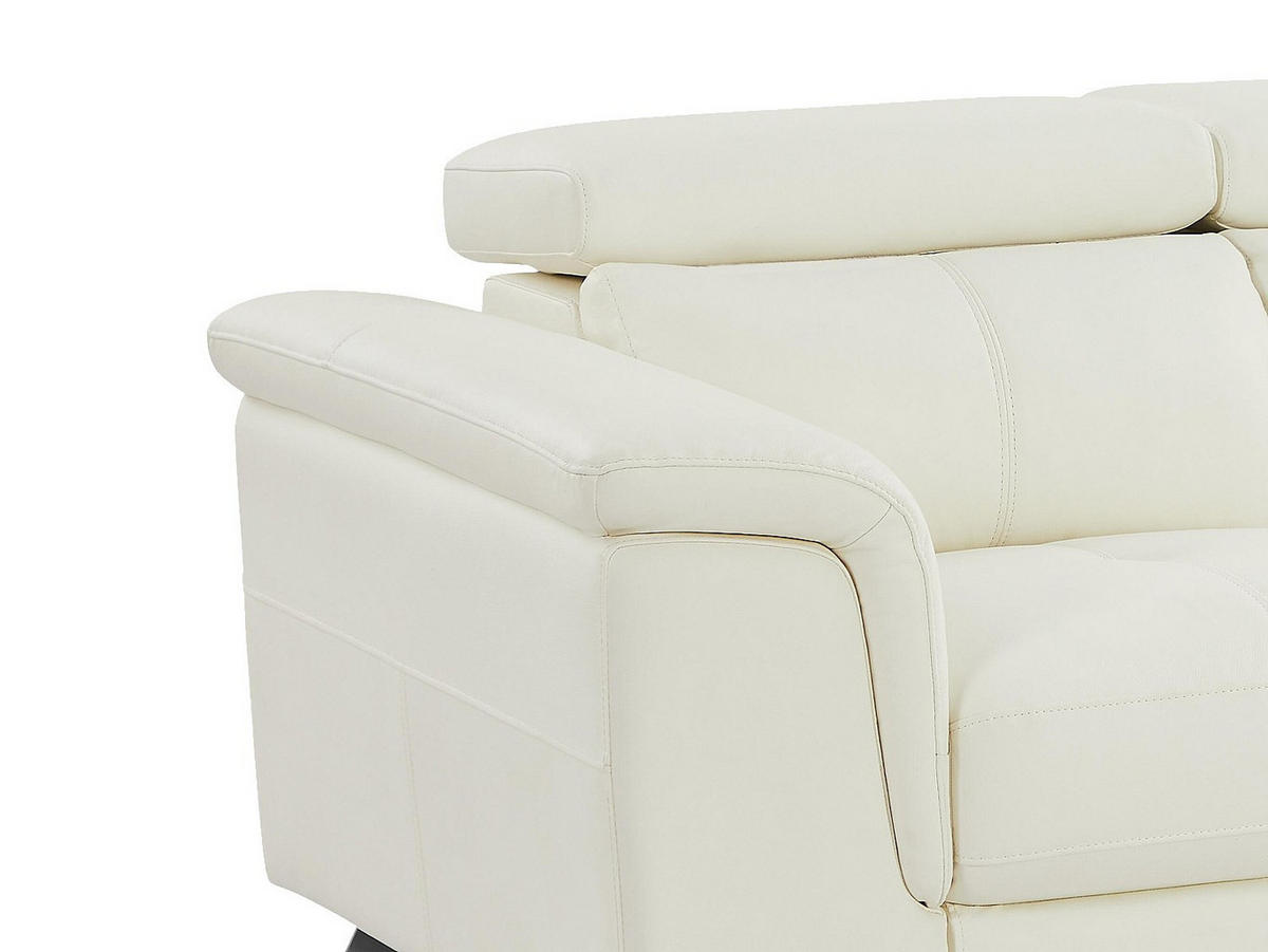 SOFA - 2 Personen - leder - weiß Breyt - Weiß, Leder (170/77/108cm) - Vente-Unique