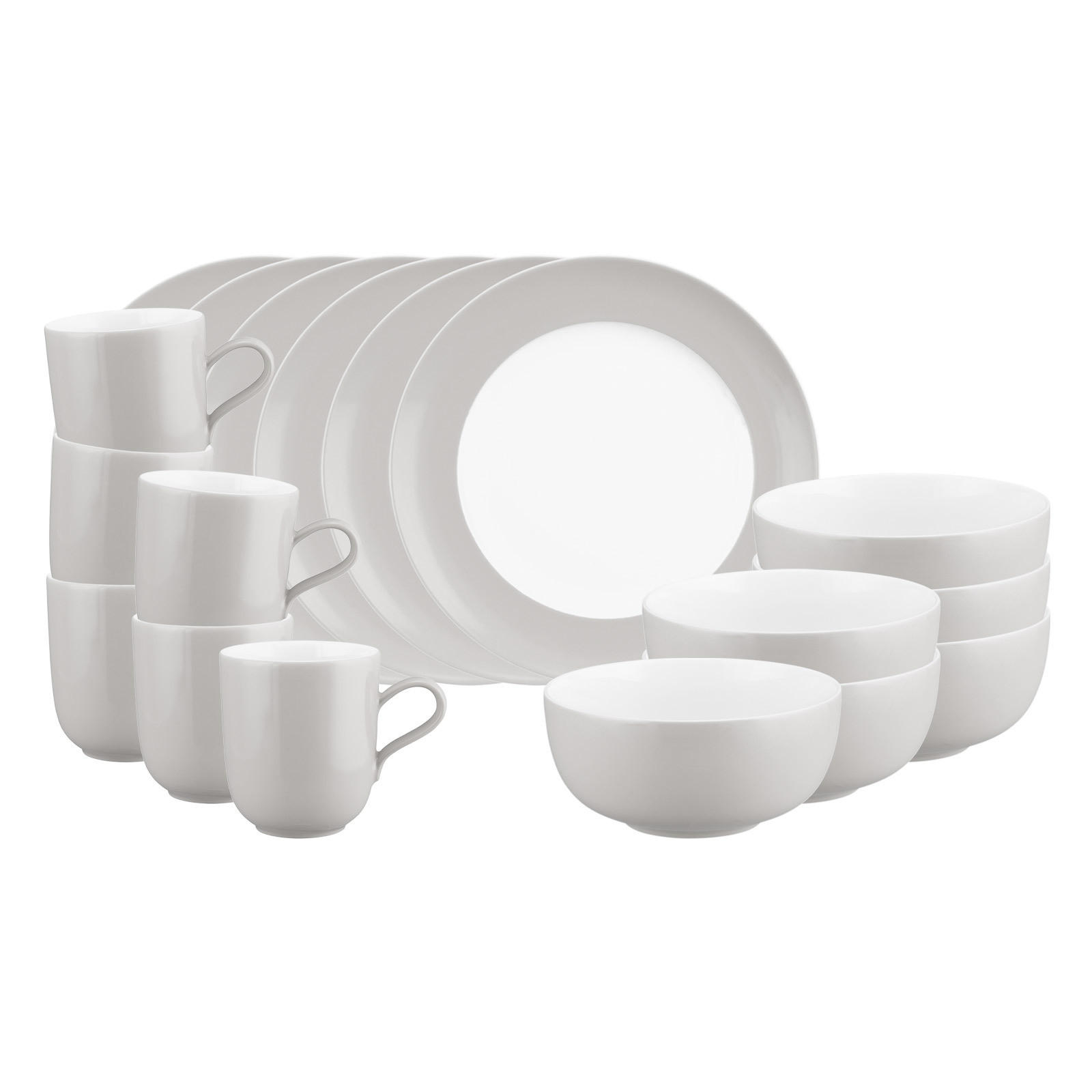 FRÜHSTÜCKS-SET Liberty Pure Colors New Grey 18er Set - Grau, Keramik (1/1/1cm) - Seltmann Weiden